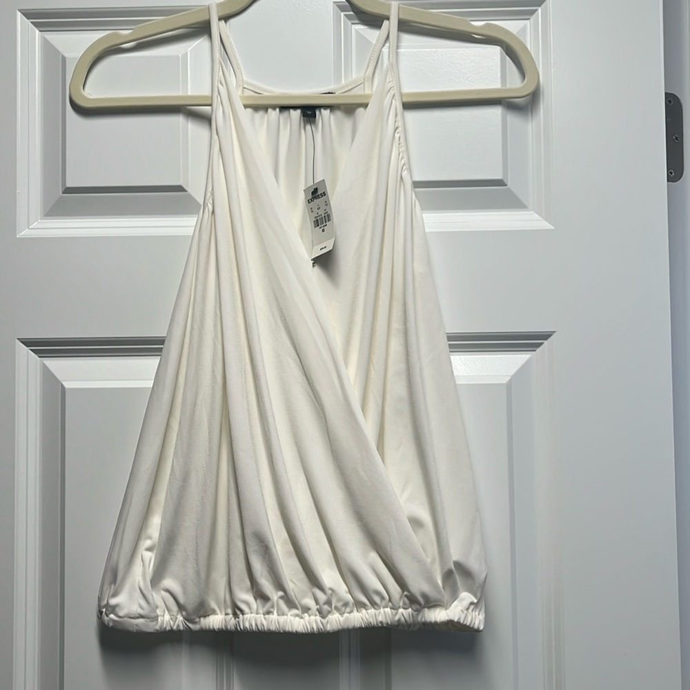 BRAND NEW W/TAGS - Size XS Off white/Light Cream Express tank top.